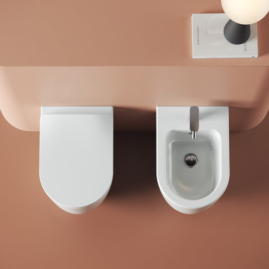 Coppia sanitari filomuro Monet