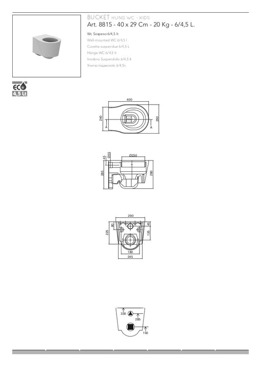 Vaso sospeso infanzia Bucket