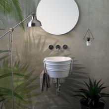 Lavabo à Poser/Suspendu Rond Bacile Midi  Blanc