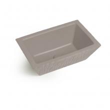 Lavabo à Poser/Suspendu Rectangulaire Pietra Beige Argile Mat