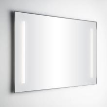 Miroir poli avec deux bandes rétro-éclairées.