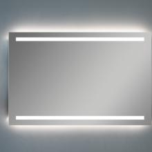 Miroir poli 100x70H cm, éclairage frontal et périmétrique par LED.