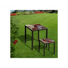 Table et tabouret en pierre de lave Friends Red Rocks