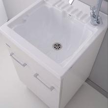 Meuble lavoir avec vasque en ABS et deux portes cm 50x40xH89 Medusa