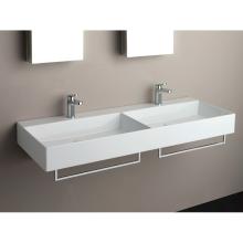 Lavabo Suspendu/à Poser cm 122 Double Bassin Elegance Squared