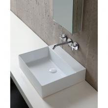 Lavabo Suspendu/à Poser cm 50x45 sans perçage Elegance Squared