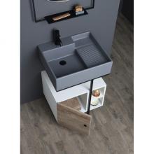 Structure porte-lavabo avec porte et étagères cm 60x50xH70 Quadrello