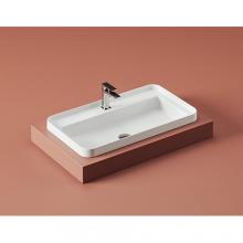 Lavabo rectangulaire à poser/encastré/sur structure cm 80x45 Fuori Scala