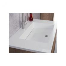 Lavabo encastré cm 80x49 Zeus avec planche