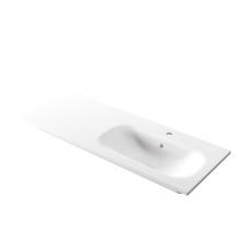 Lavabo encastré avec bassin droite 121x46x h 16,8 cm Soft