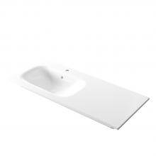 Lavabo encastré avec bassin gauche 121x51x h 16,8 cm Soft