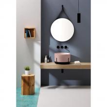 Lavabo avec structure Ibrido Rond Rose Aquarelle Mat