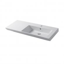 Lavabo à poser/encastré cm 106 bassin à droite Edge