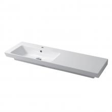 Lavabo à poser/encastré cm 120 bassin à gauche Edge