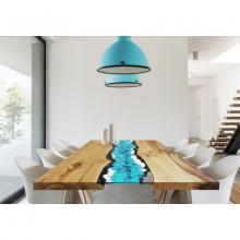 Table moderne en bois et lave incorporé Life Oceanside