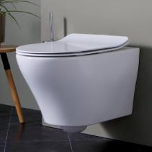 Abattant Wc blanc fermeture lente, slim, Daisy