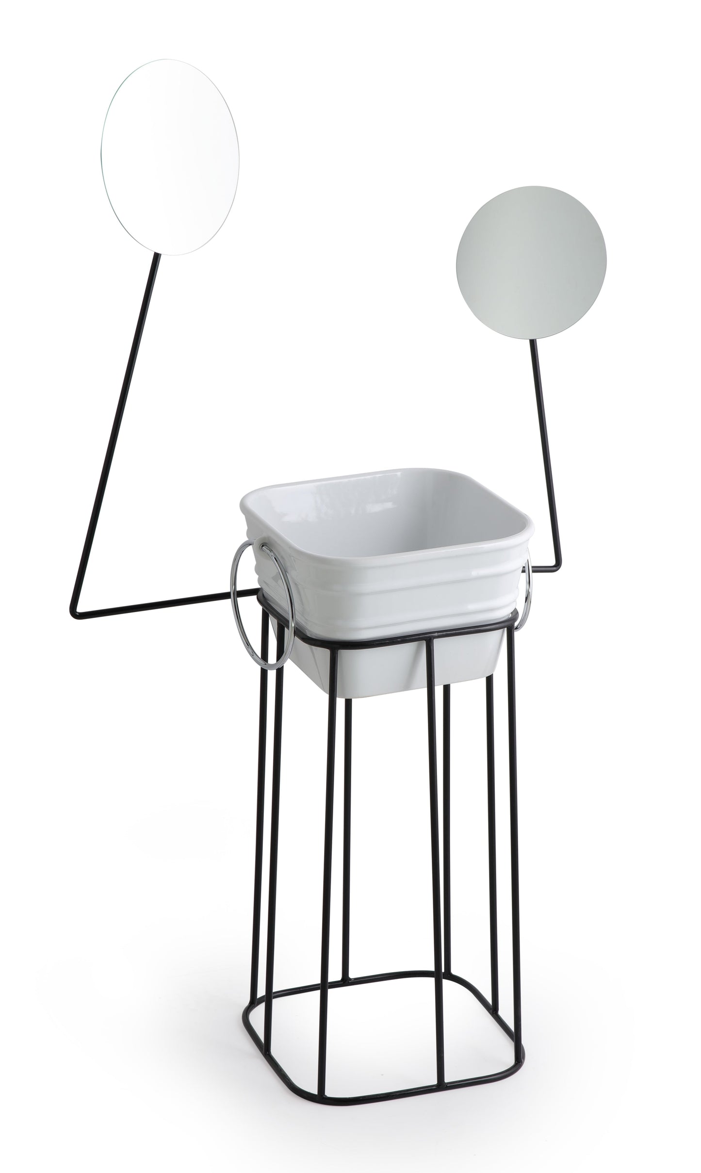 STRUCTURE MÉTALLIQUE AVEC MIROIRS DE MANNEQUIN