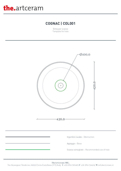 Lavabo Appoggio Cognac 42 Marmi & Graniglie