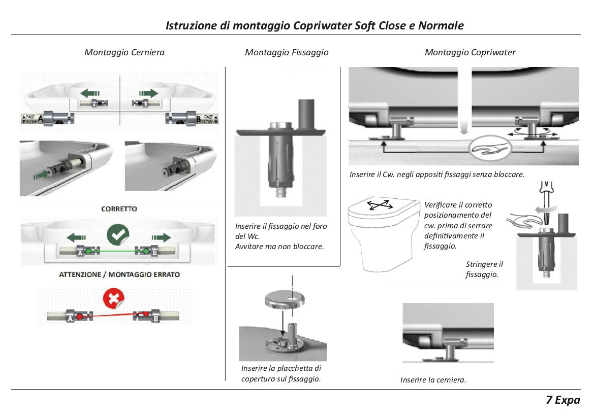 Siège de toilette à friction La Fontana