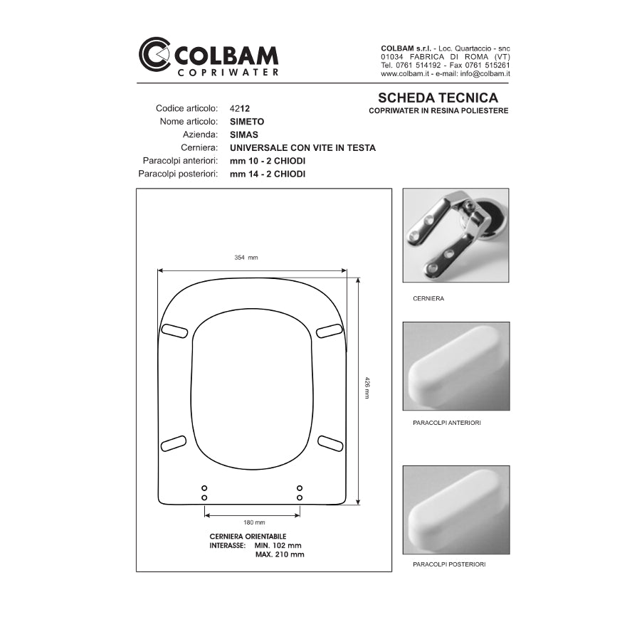 Copriwater Compatibile Simeto