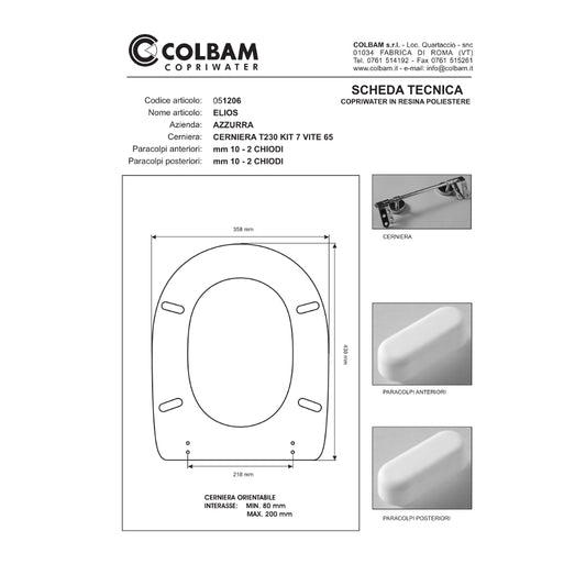Copriwater Compatibile Elios/Diana/Frine