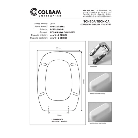 Copriwater Compatibile Italica Astro