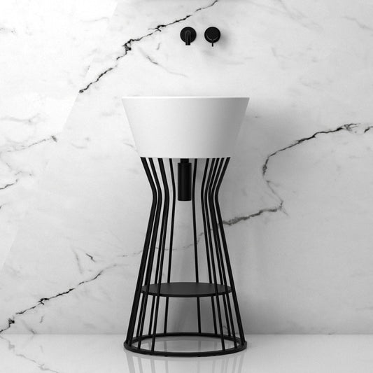 Struttura portalavabo metallica HUB per lavabo Wire