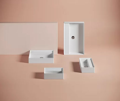 Lavabo sospeso/appoggio cm 75x48 Scalino