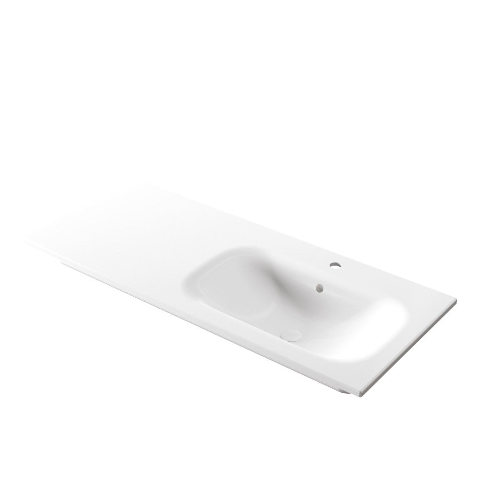 Lavabo encastré avec vasque à droite 106 x 51 x h 16,8 cm Soft