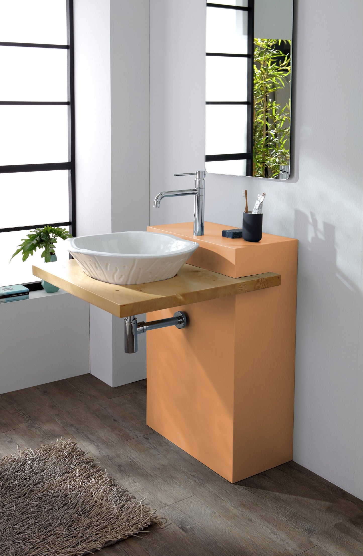 ARMOIRE EN BOIS AVEC ÉTAGÈRE ÉGOUTTANTE