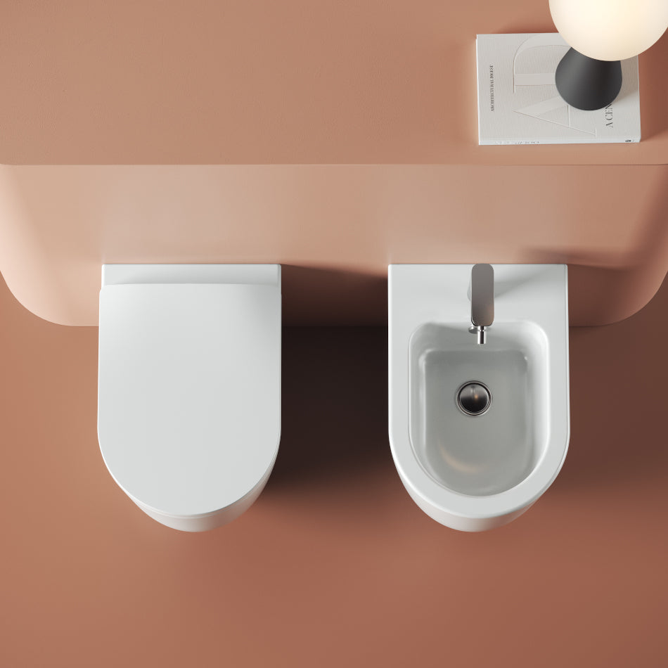 Coppia sanitari filomuro Monet