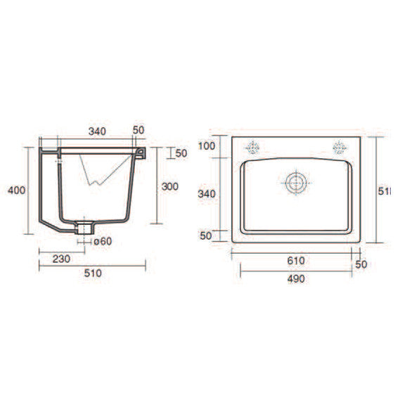 Meuble de buanderie blanc Sirena + carrelage céramique Onda 60x50