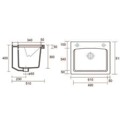 Meuble de buanderie blanc Sirena + carrelage céramique Onda 60x50