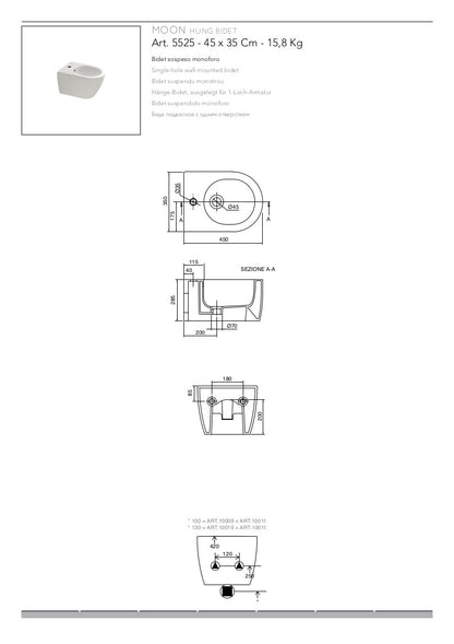 Sanitari sospesi Clean flush Mini Moon