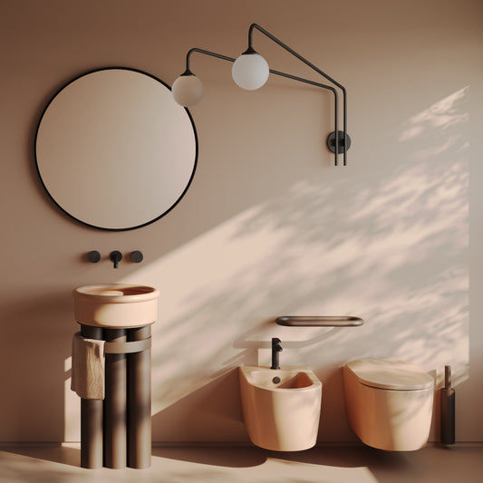 Structure de lavabo ronde avec 3 tubes métalliques Church