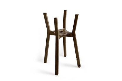 Vasque mi-haute sur pied avec cadre en bois