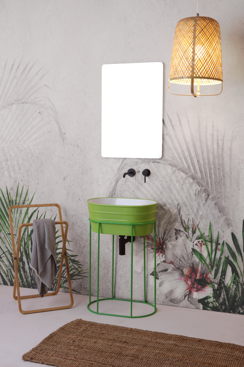 COMPOSIZIONE TINOZZA E STRUTTURA VERDE IMPULSO