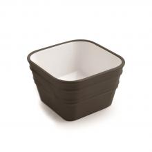 Lavabo à poser/suspendu cm 40x40 Bacile Cubo Basalte Mat