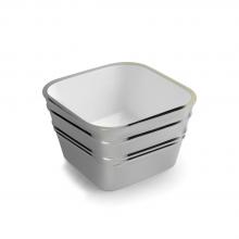 Lavabo à poser/suspendu cm 40x40 Bacile Cubo Argent Satin