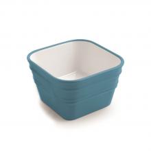 Lavabo à poser/suspendu cm 40x40 Bacile Cubo Cyan Brillant