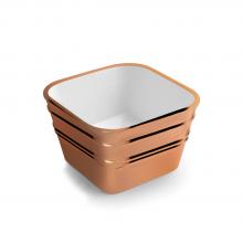 Lavabo à poser/suspendu cm 40x40 Bacile Cubo Cuivre Brillant