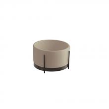 Lavabo avec structure Ibrido Rond Argile Mat