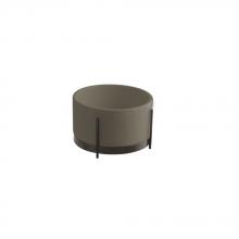 Lavabo avec structure Ibrido Rond Kaolin Mat