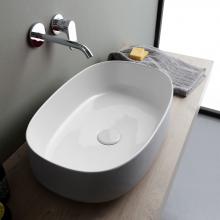 Lavabo à poser ovale xm 55x35 avec finition extérieure ecomalta Bucchero