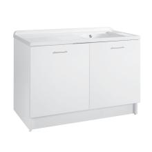 Meuble couvre machine à laver avec bassin à droite 130x65xH89 Active Wash Statique