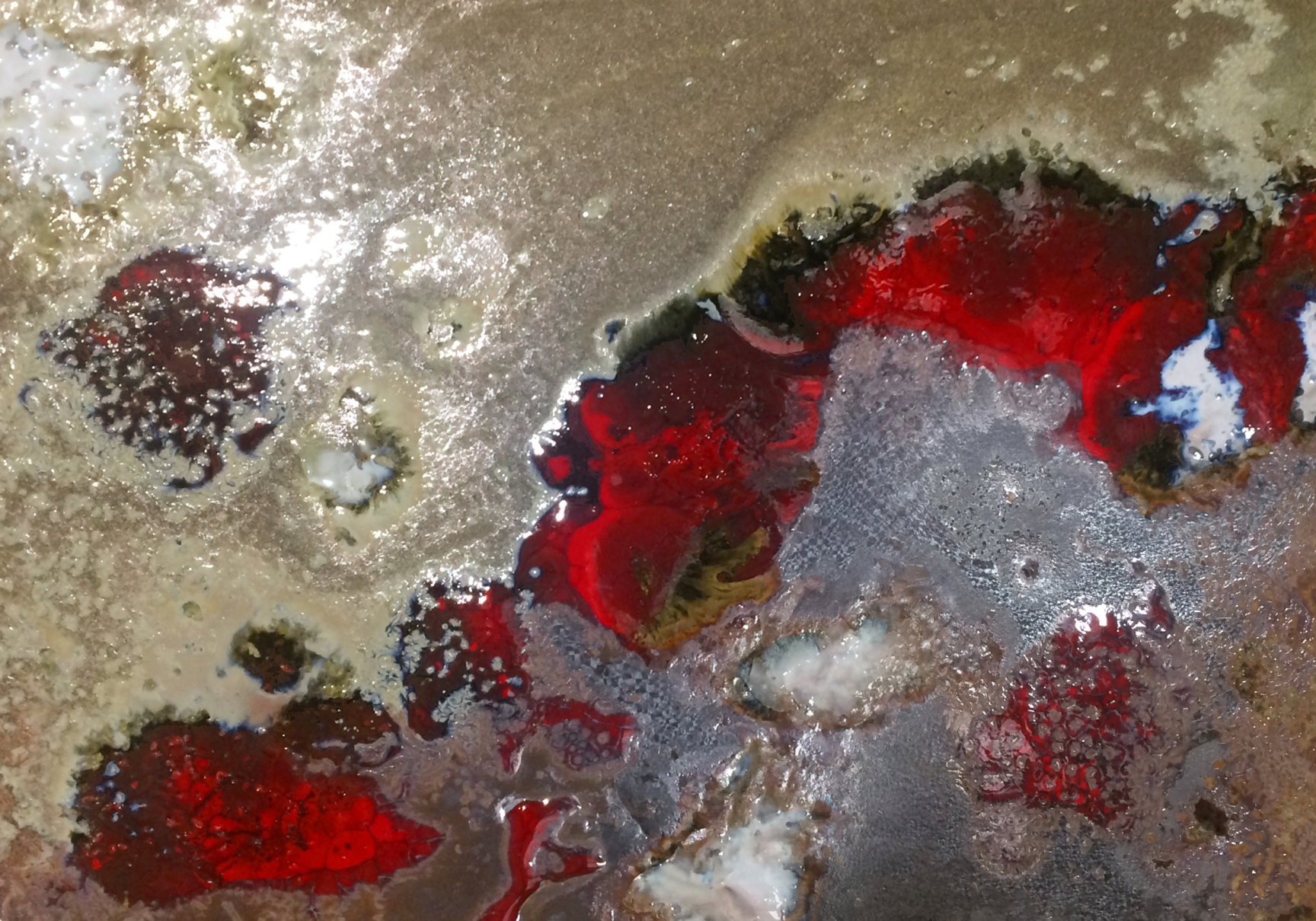 Table et tabouret en pierre de lave Friends Red Rocks