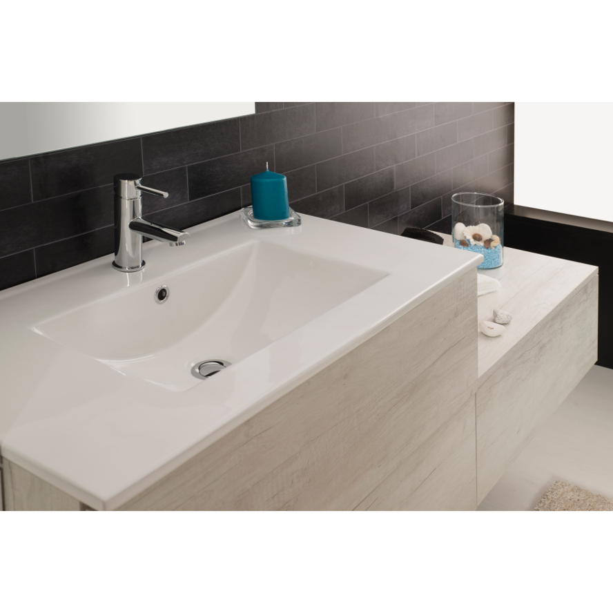 Composition Suspendue salle de bains Unika 185 orme blanc