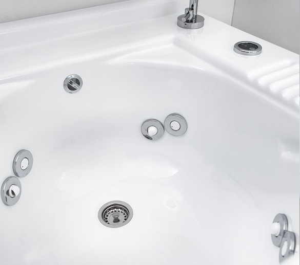 Lavoir d'intérieur avec jets et lanier à linge 65x55xH89 Active Wash