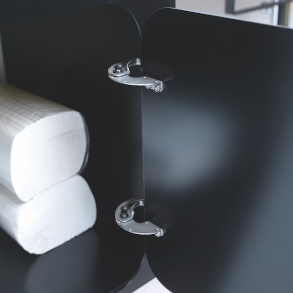 Meuble pour lavabo cm 52x50 avec évier en céramique Alluminium