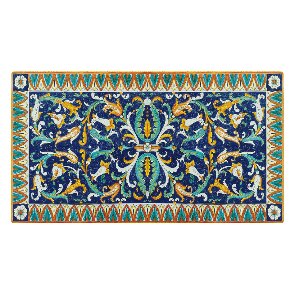 Table rectangulaire en pierre de lave Festone